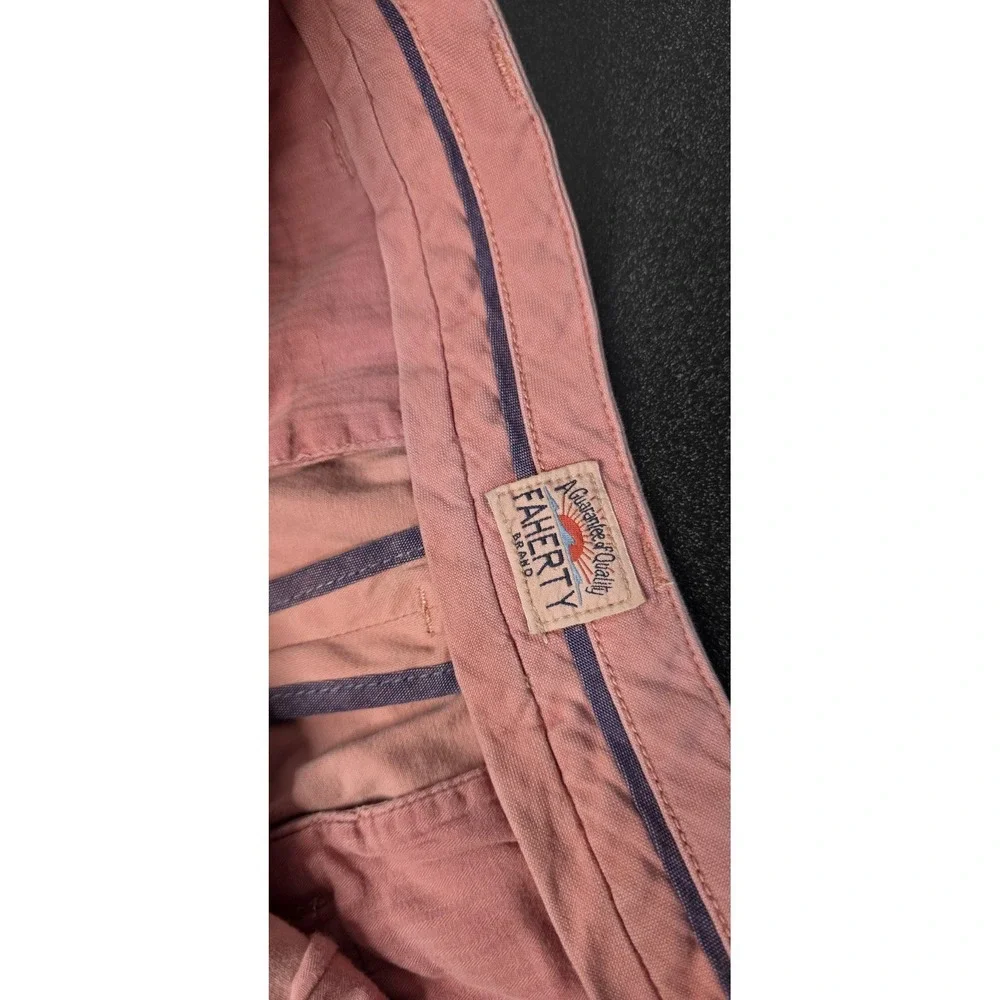 Faherty Men 32 Salmon Pink Chino Shorts Casual Golf Summer Beach Outdoor